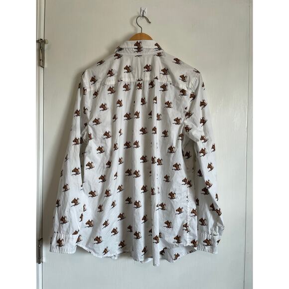 Talbots Classic Cotton Shirt Equestrian button up collar long sleeves horse XL - Picture 2 of 9